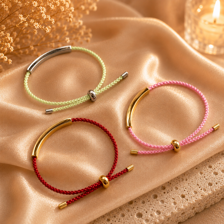 Statement Gravur Armbänder 18K Gold