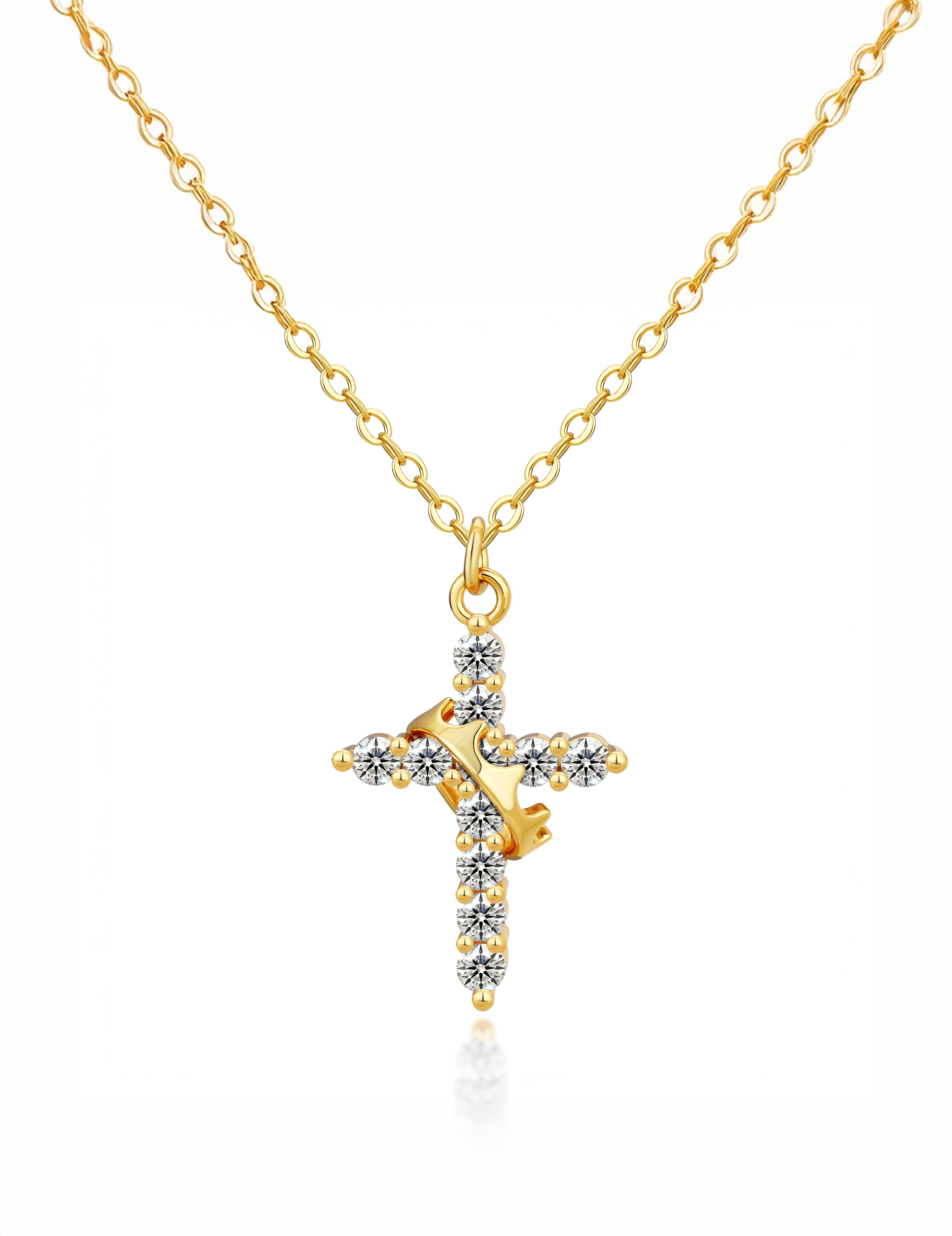 Chin Crown Diamant Halskette