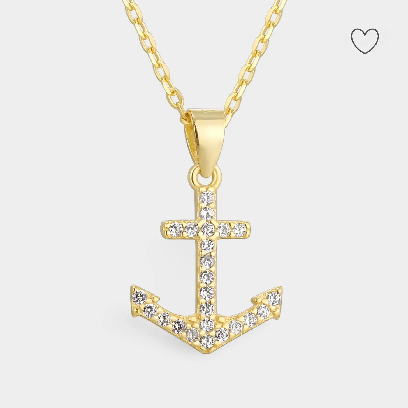 Christus mein Anker 14K Halskette