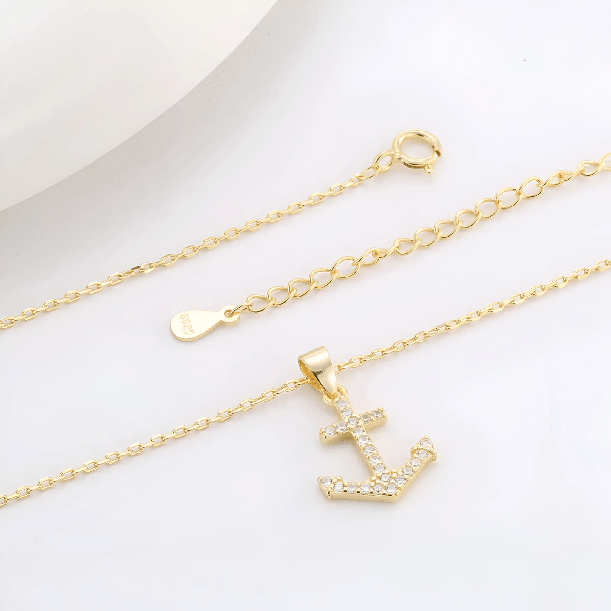 Christus mein Anker 14K Halskette