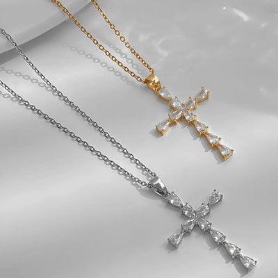 Cuban Cross Halskette 18K