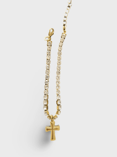 Diamond Kreuz Armband Gold
