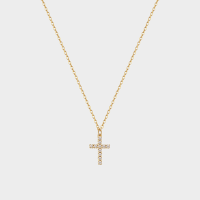 Shine Cross Necklace Gold/Silber