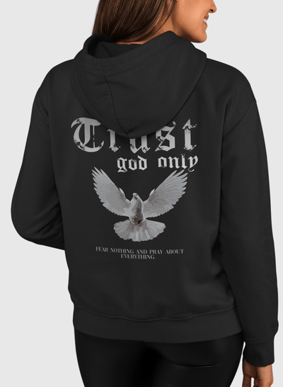 Trust God Only Oversized Premium Hoodie