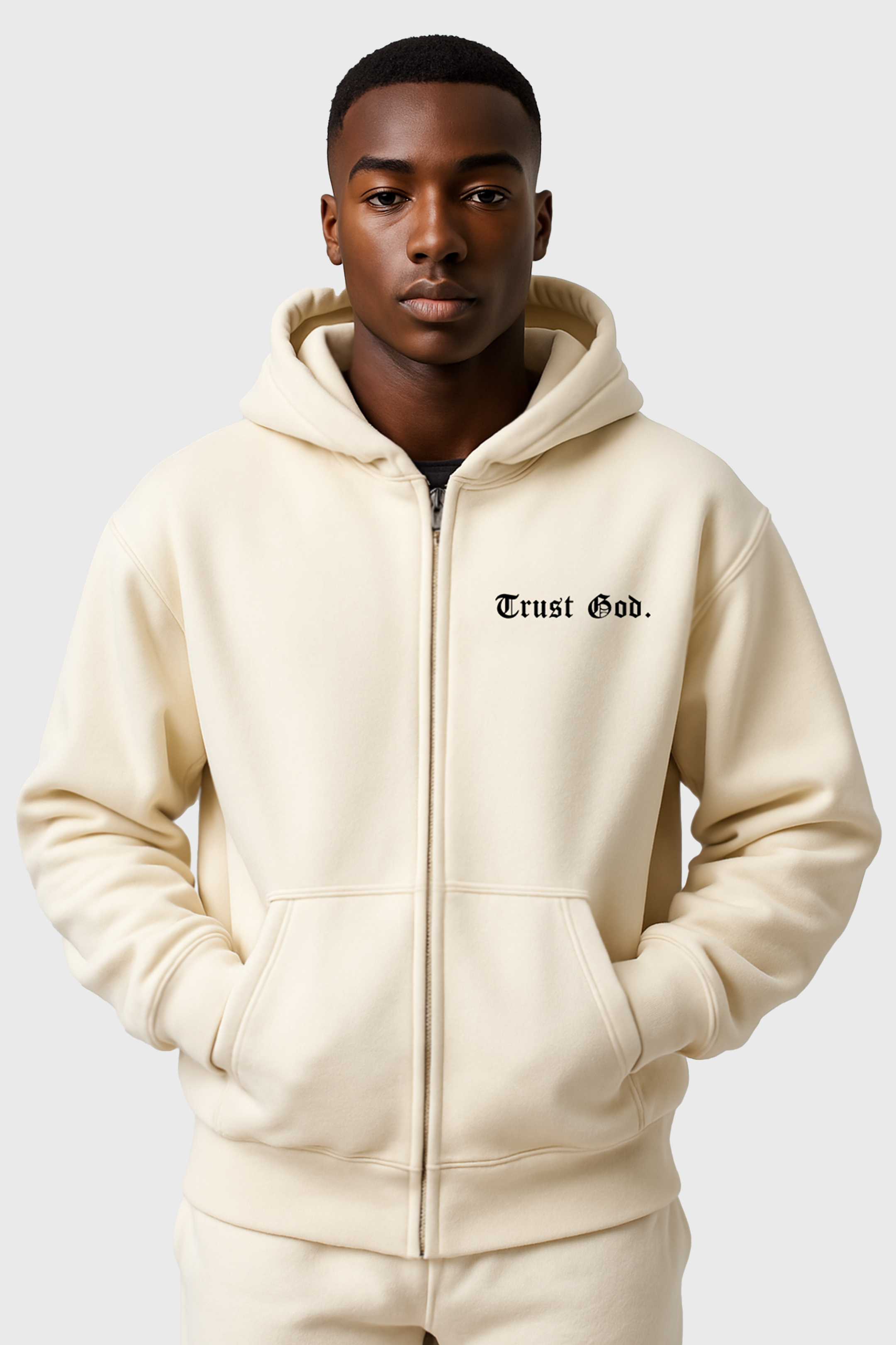 Trust God Zip Hoodie