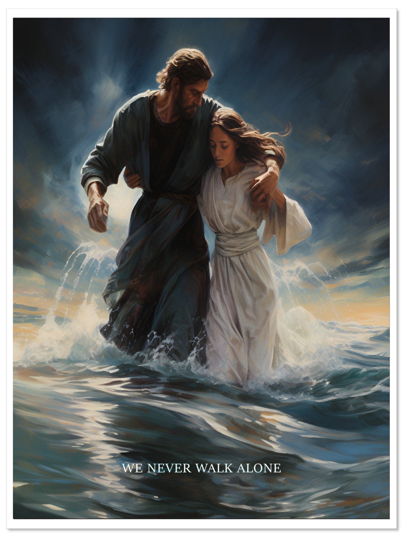 We Never Walk Alone Jesus - Poster