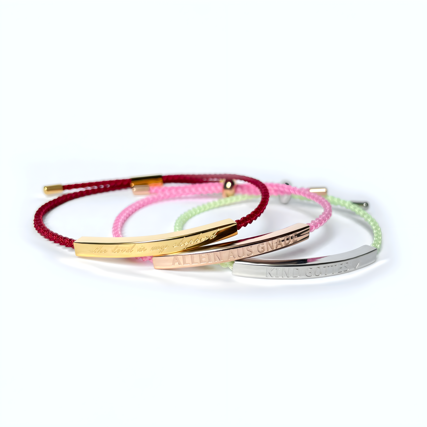 Statement Gravur Armbänder 18K Gold