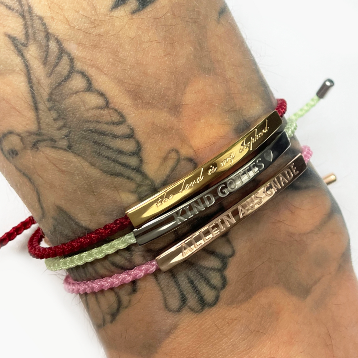 Statement Gravur Armbänder 18K Gold