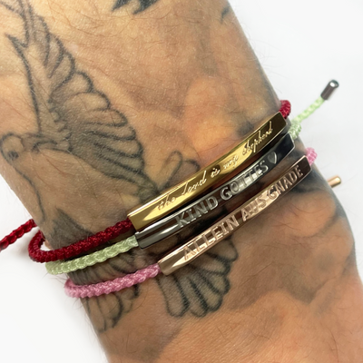 Statement Gravur Armbänder 18K Gold