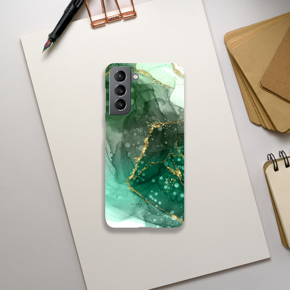 Samsung Handyhülle Bubble Green Marmor